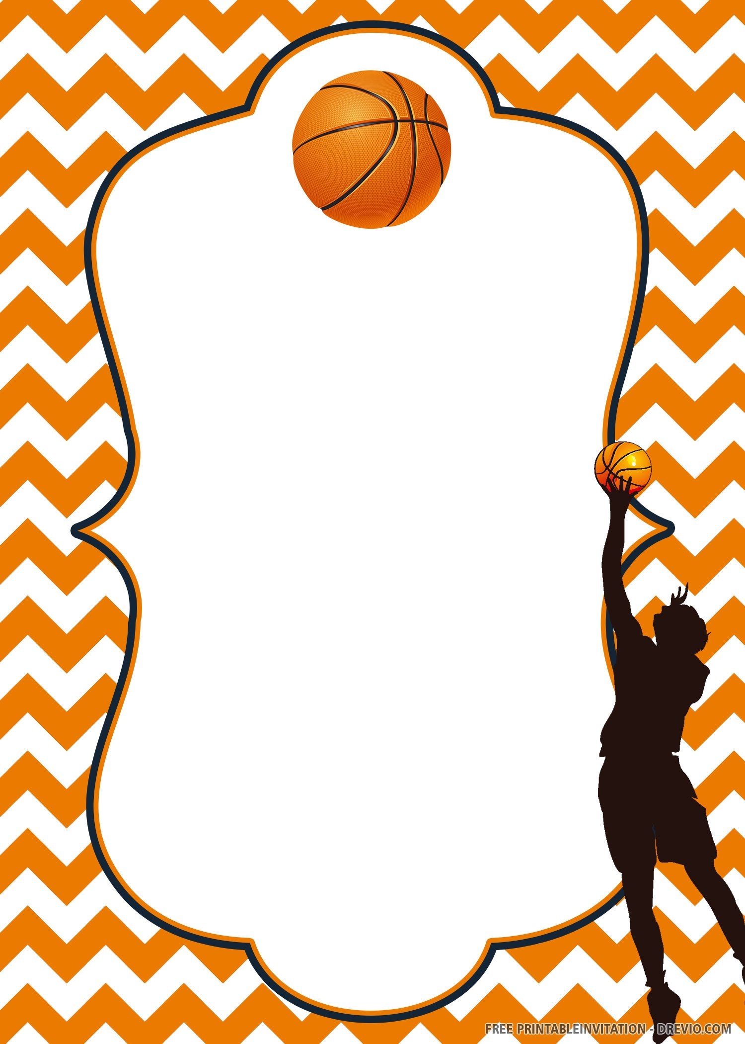 Basketball Party Invitation Template Free Printable Word Searches