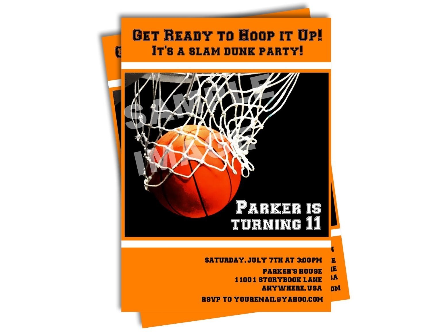 basketball party invitation template free
