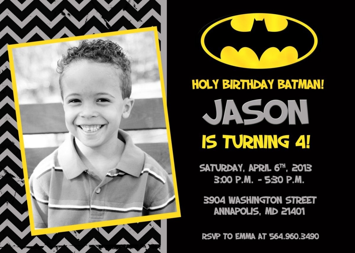 Batman Party Invitations