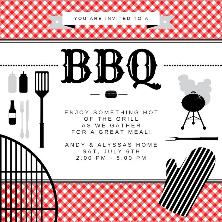 BBQ Essentials BBQ Party Invitation Template Free Greetings