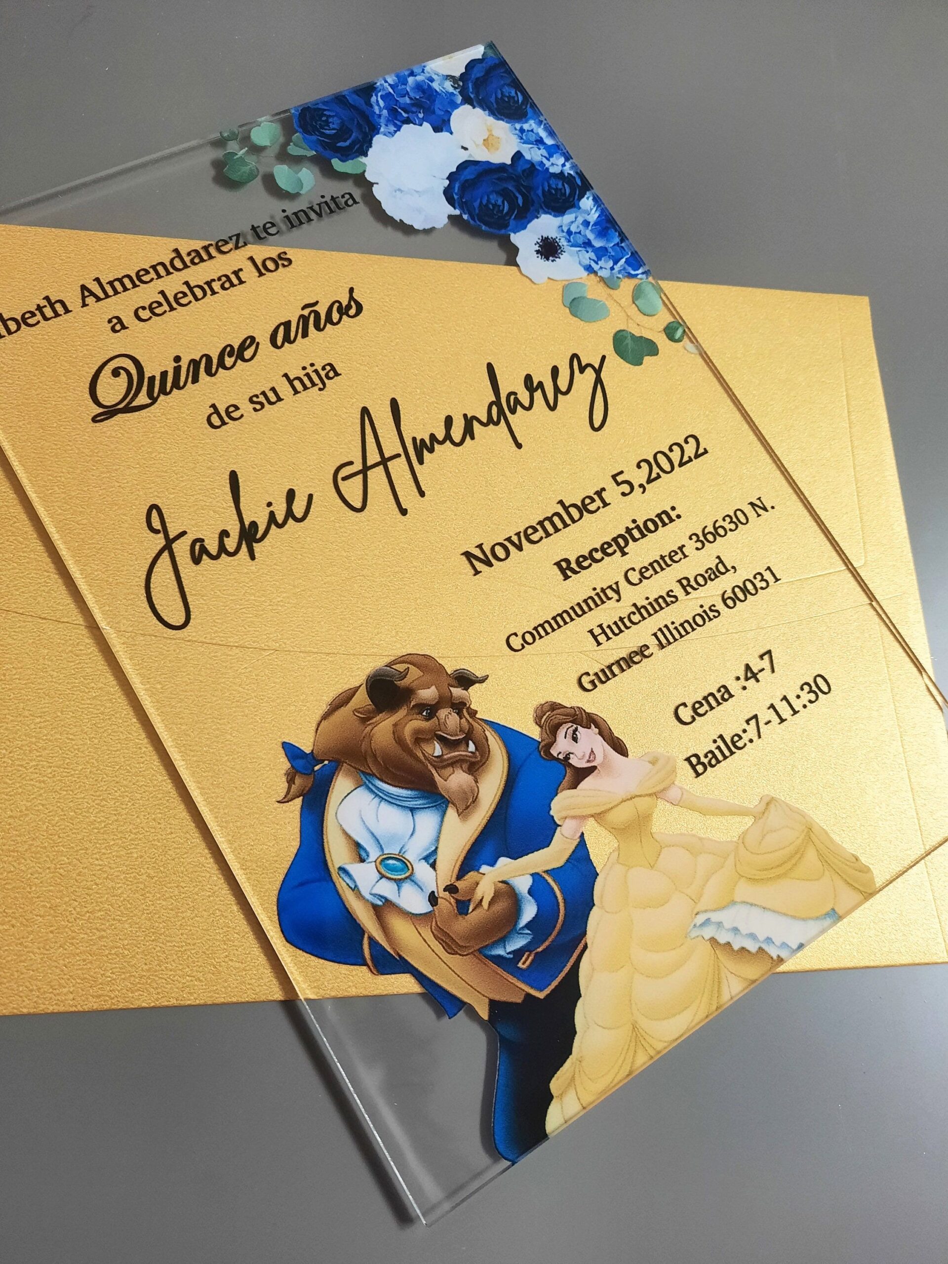 beauty and the beast wedding invitations templates