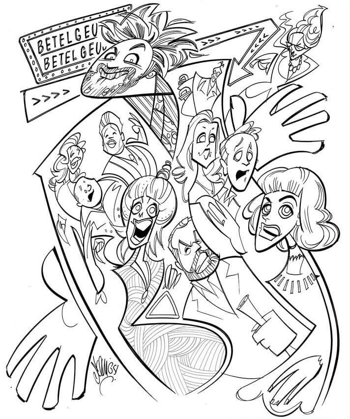 free beetlejuice coloring pages printable
