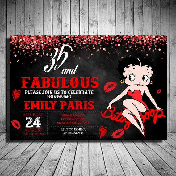 Betty Boop Invitation Betty Boop Invite Betty Boop Birthda Inspire 