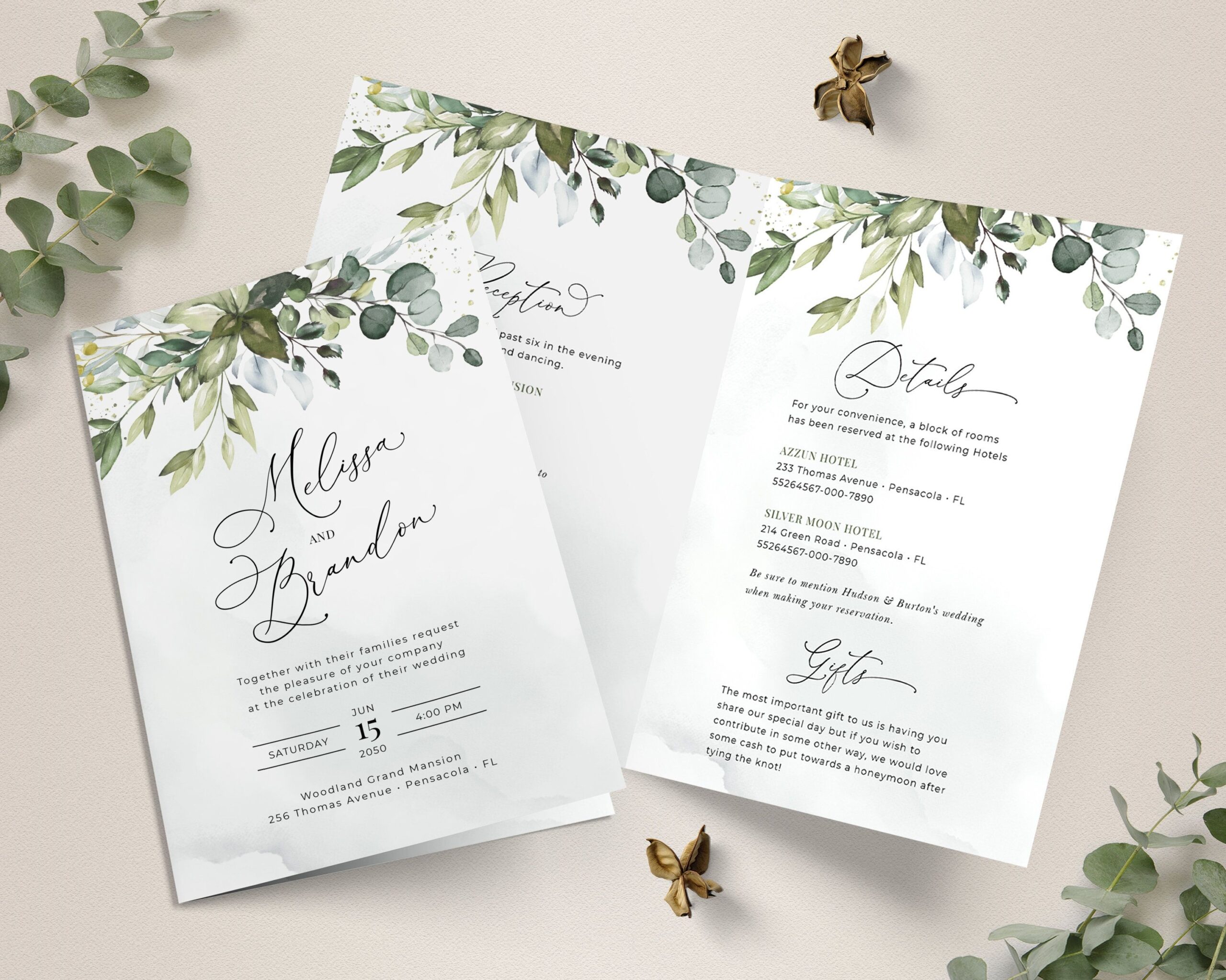 Bi Fold Invitation Template