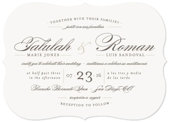 Bilingual Wedding Invitation Templates Jenniemarieweddings