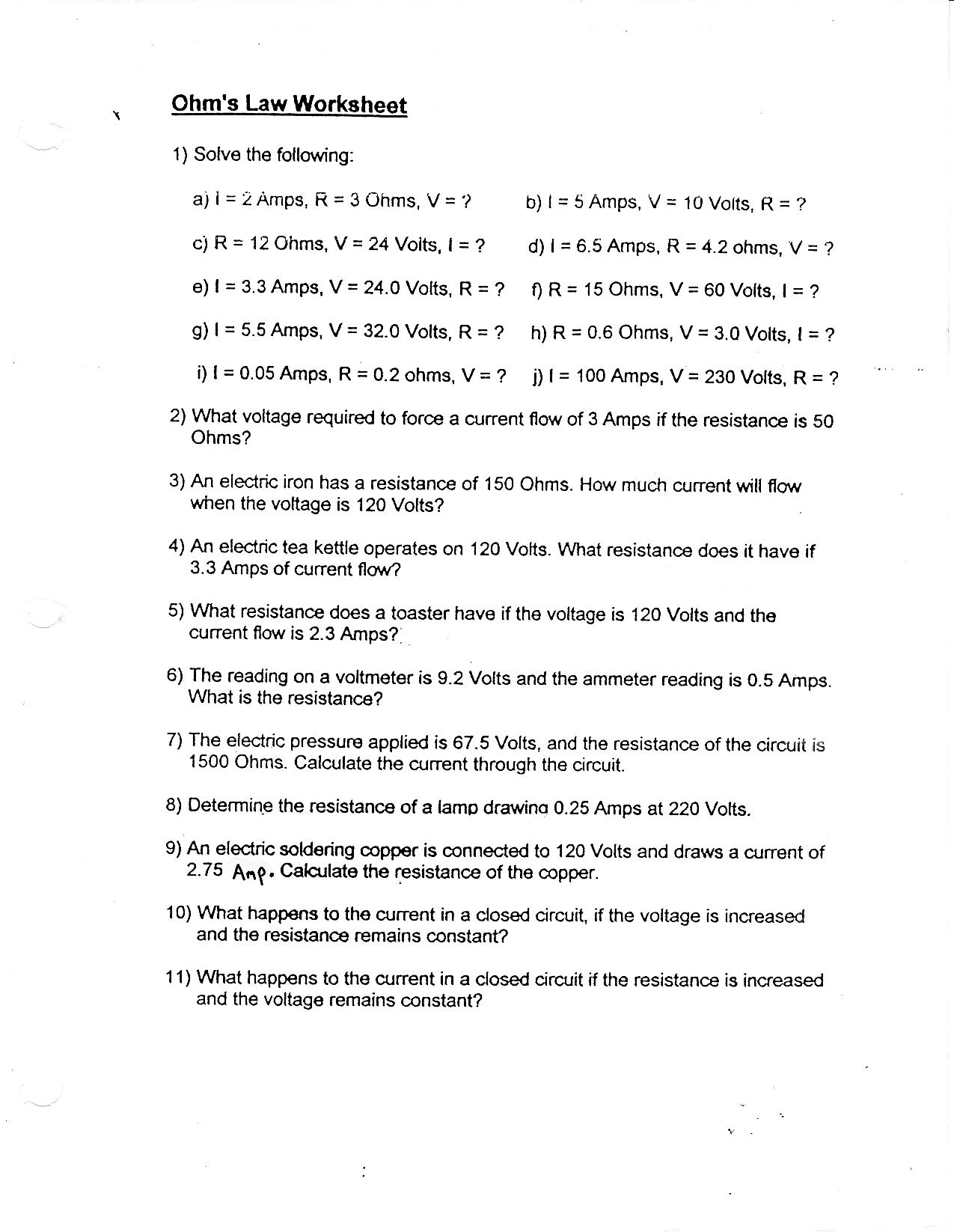 bill nye electricity worksheet