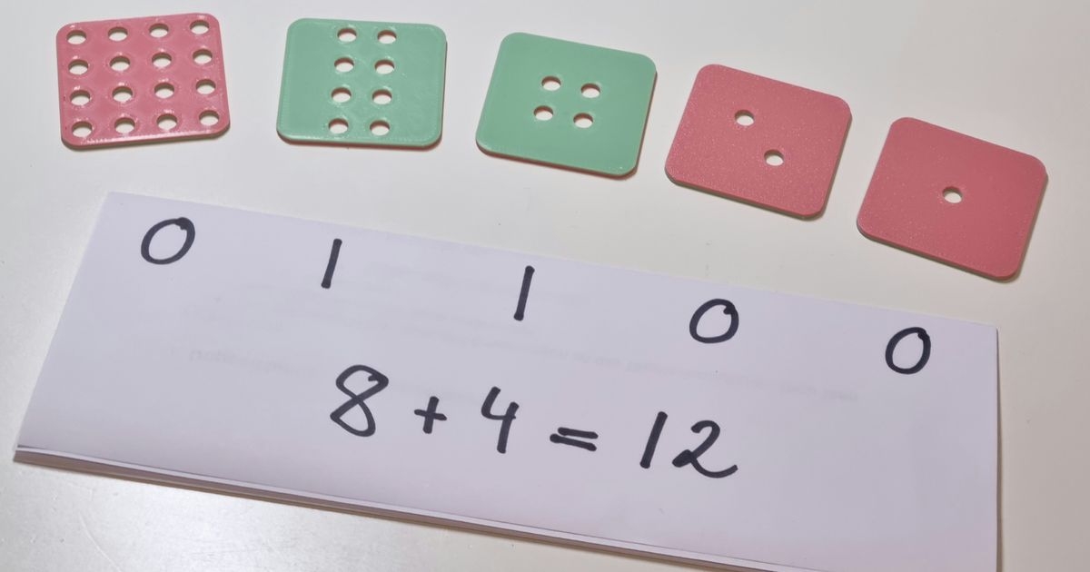 Binary Cards By Digitale Lehrerin Download Free STL Model