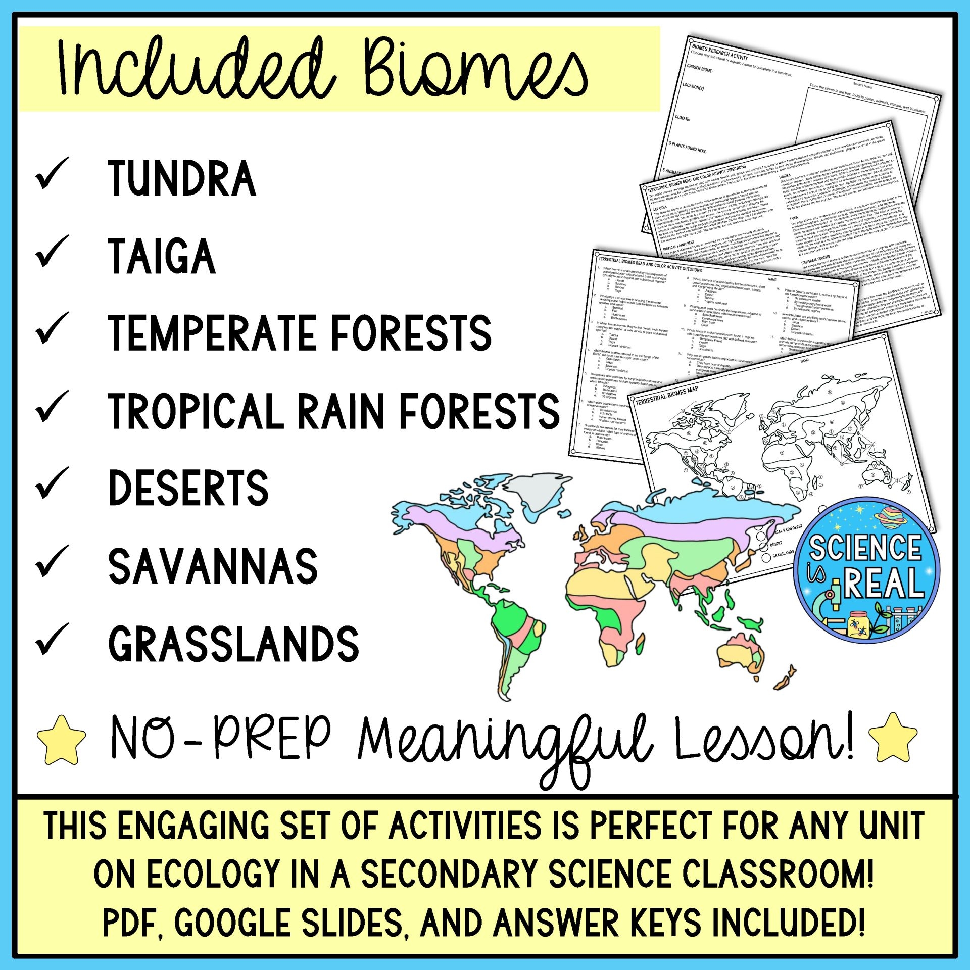Biomes Map Coloring Worksheet Science Is Real Education Worksheets 
