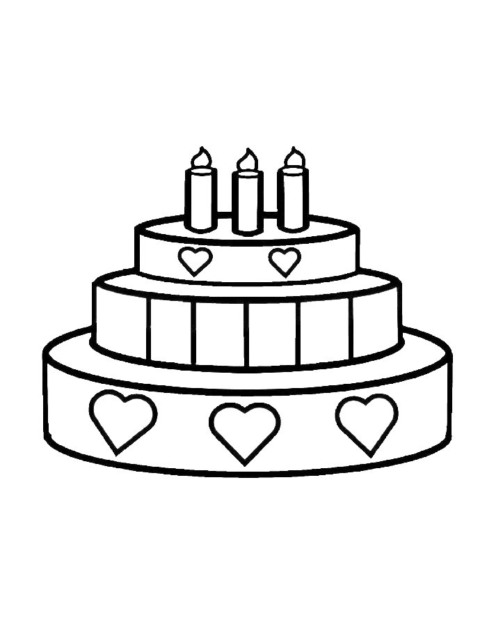 Birthday Cake Coloring Pages Free Printable PDF 