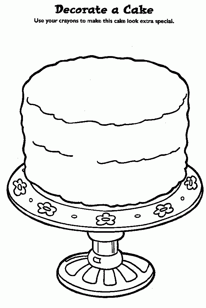 Birthday Coloring Pages Cakes And Candles Kids Coloring Pages