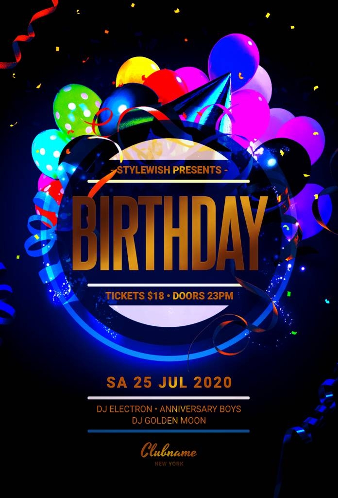 Birthday Invitation Card Psd Template Free Infoupdate