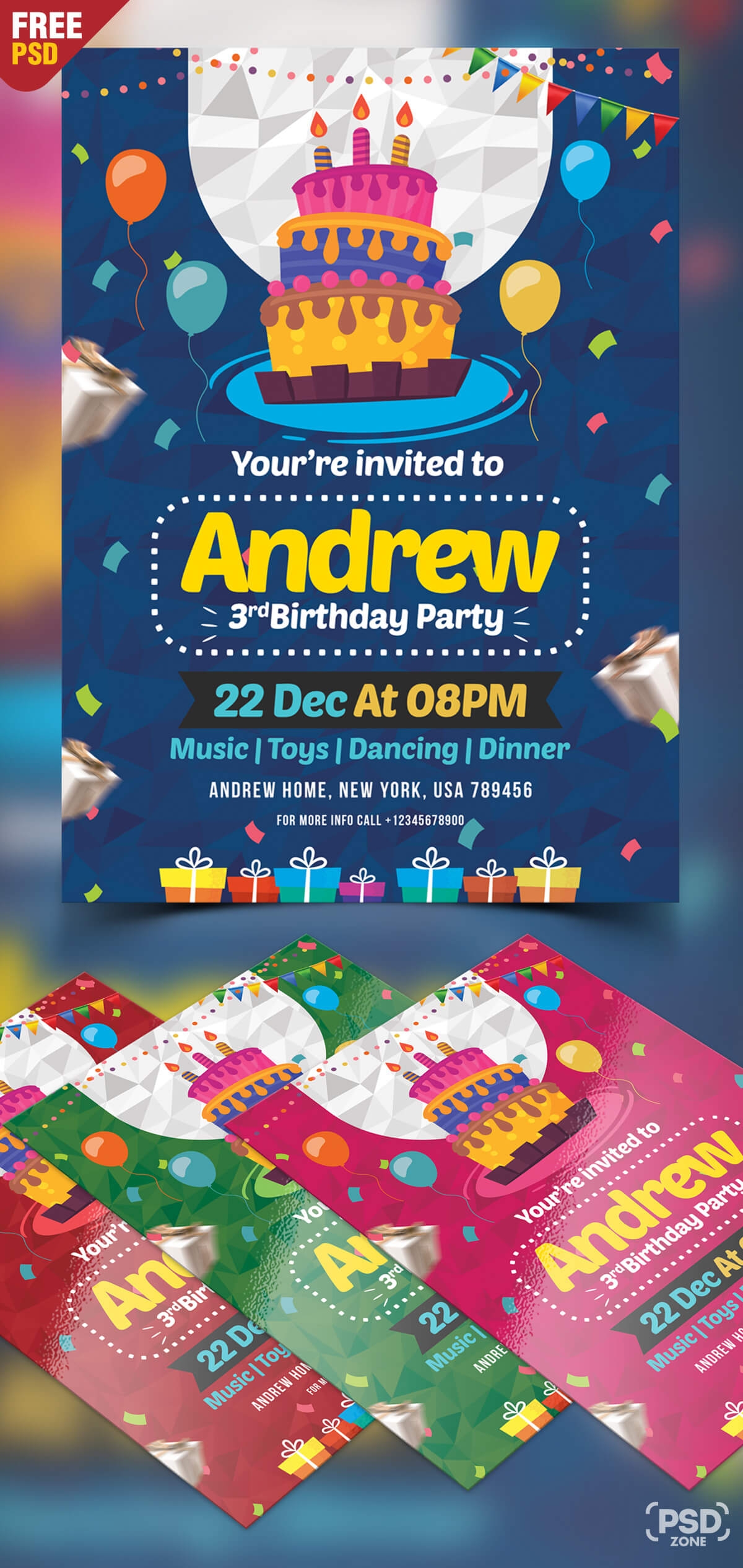 Birthday Invitation Card Psd Template Free Resume Gallery Hot Sex Picture