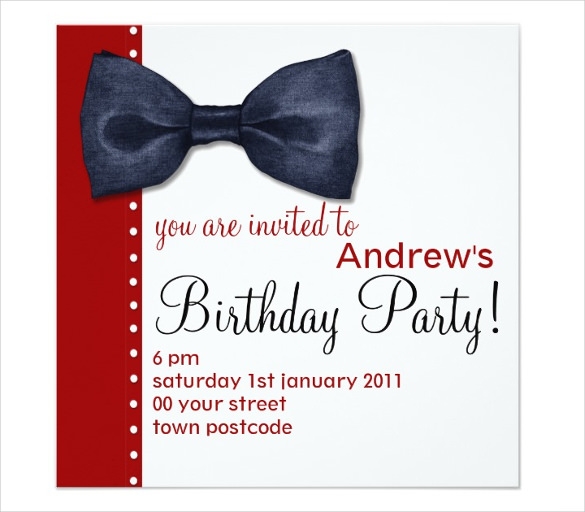birthday invitation email template