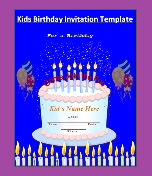 Birthday Invitation Templates Free Word Templates