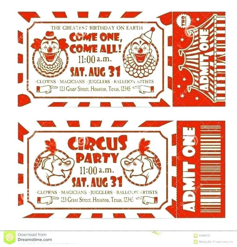 birthday invitation ticket template free