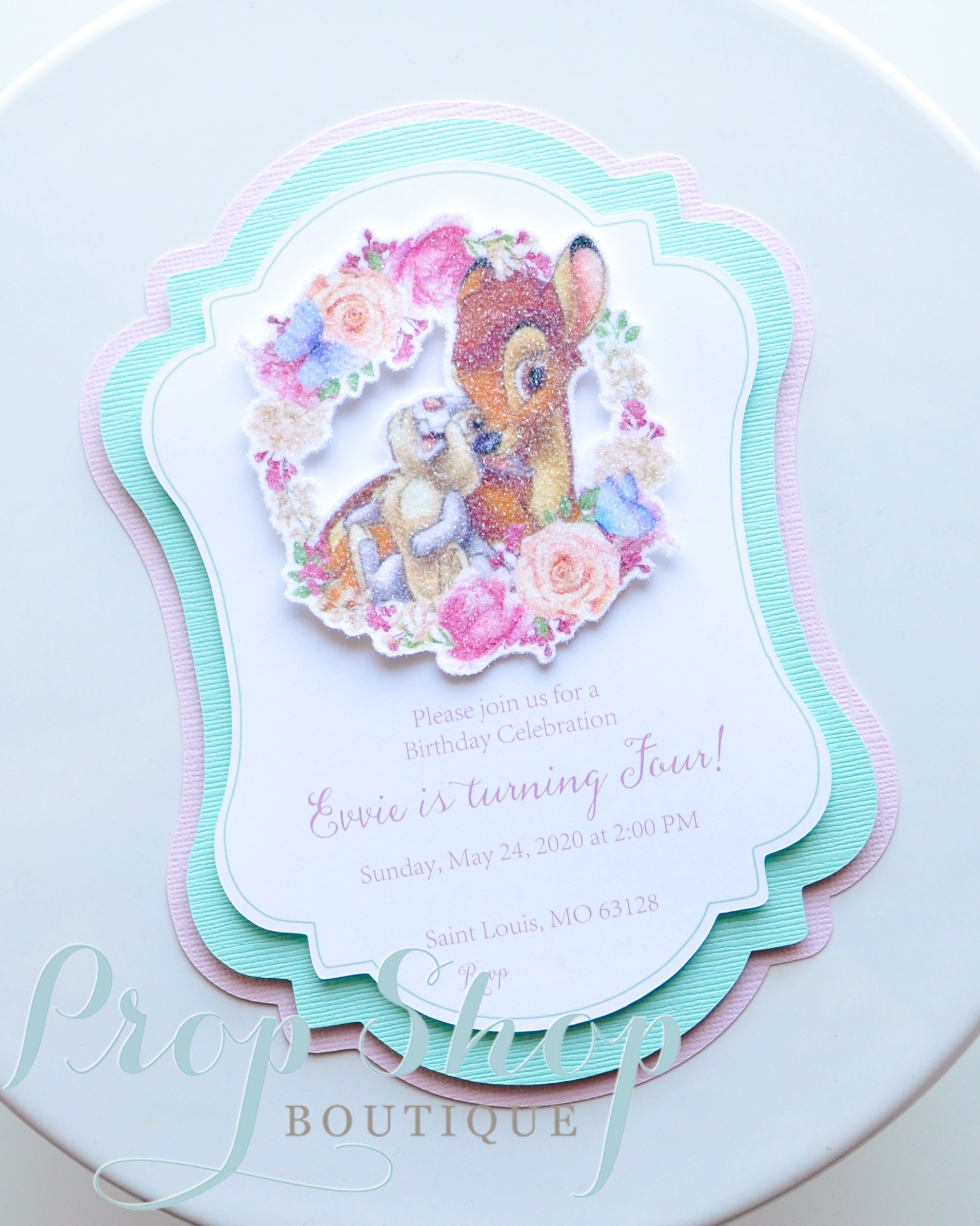Birthday Invitations Invites Bambi And Thumper Birthday Celebration