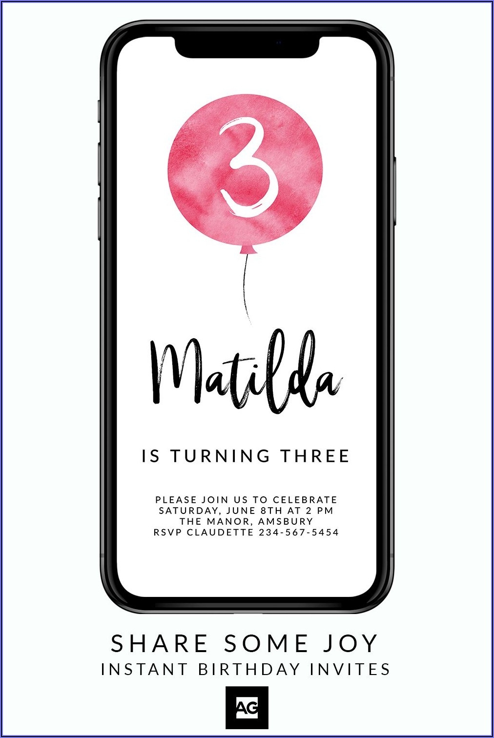 birthday invite message template