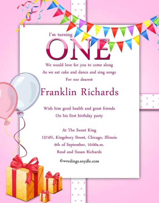 Birthday Invite Text Templates