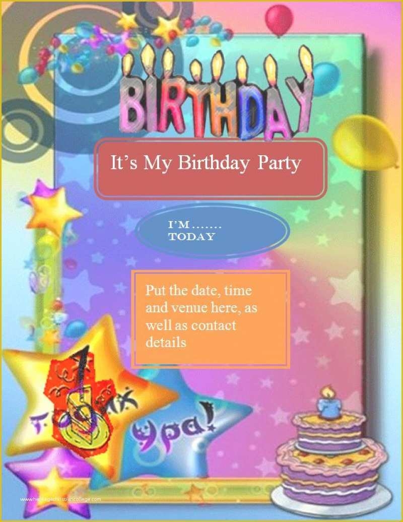 Birthday Party Flyer Templates Free Of Birthday Invitation Flyer 
