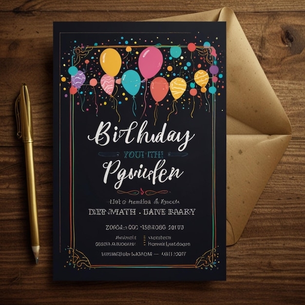 birthday invitation ai template
