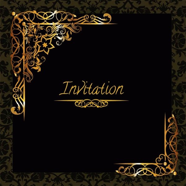 Black And Gold Invitations Templates Free Find Download The Most 