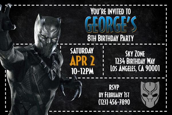 Black Panther Invitations Wakanda General Prints
