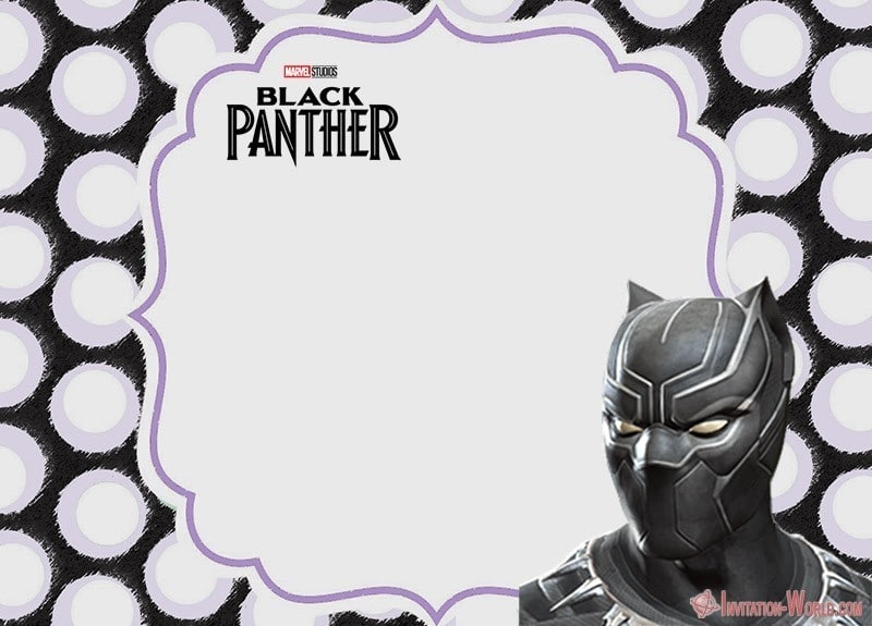 black panther invitations template