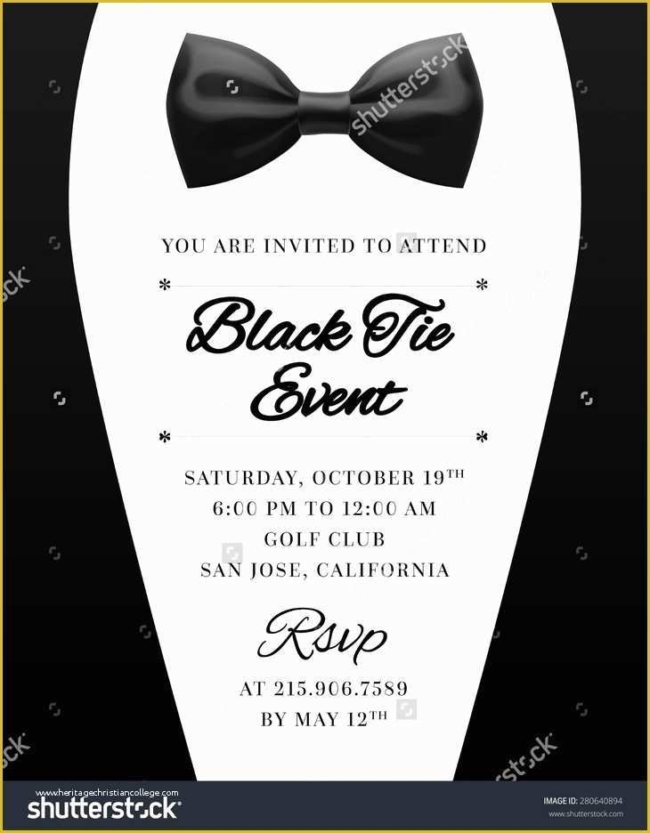 Black Tie Event Invitation Free Template Of Black Tie Event Invitation 