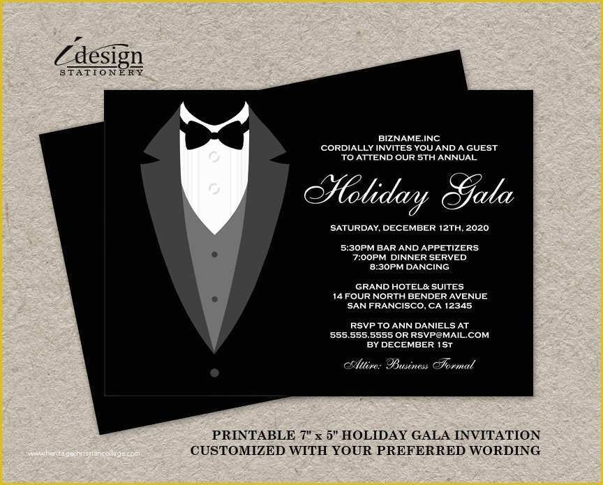 Black Tie Event Invitation Free Template Of Black Tie Invitation