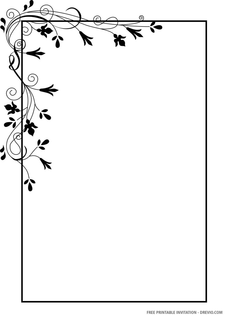 Black Wedding Invitation Templates Printable Word Searches