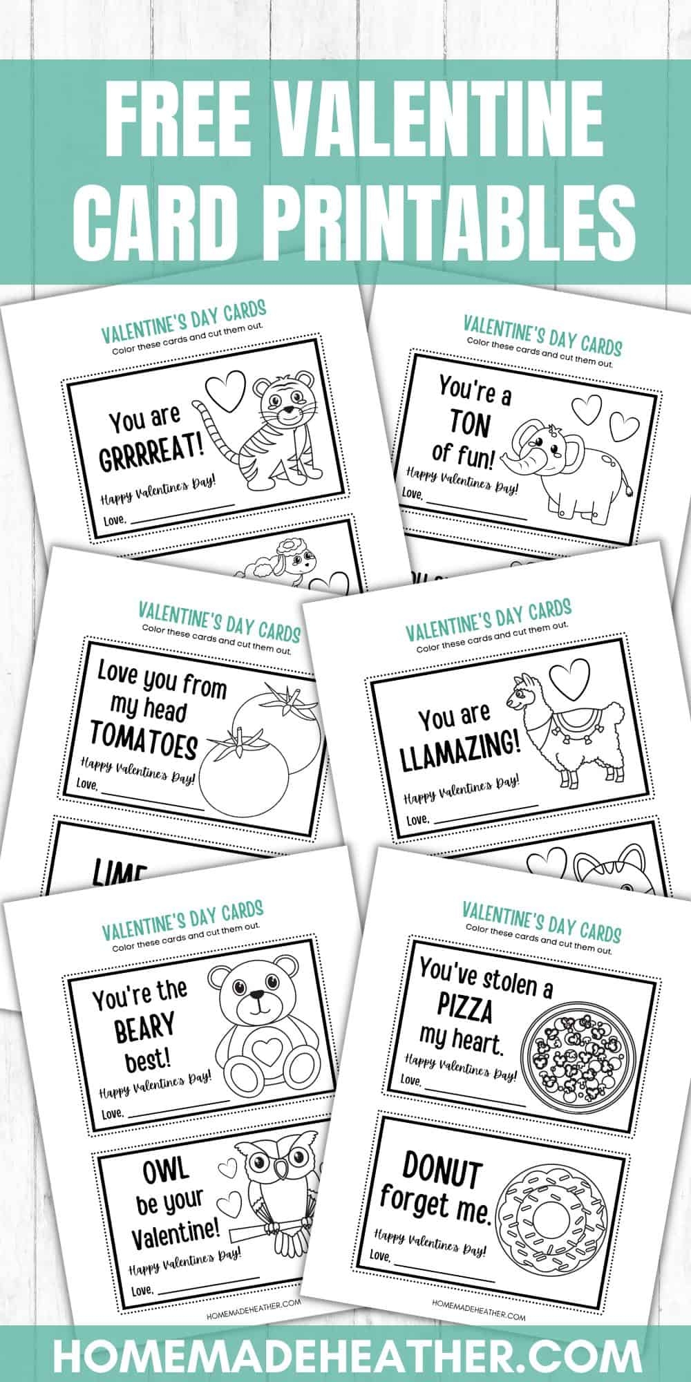 Black White Printable Valentine Cards Homemade Heather