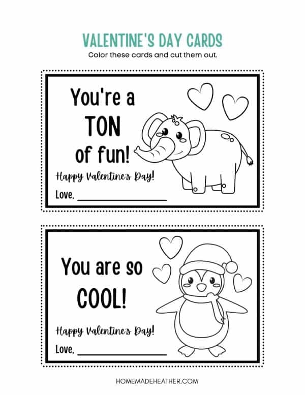 Black White Printable Valentine Cards Homemade Heather