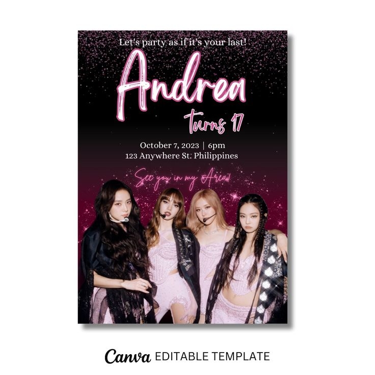 blackpink invitation templates