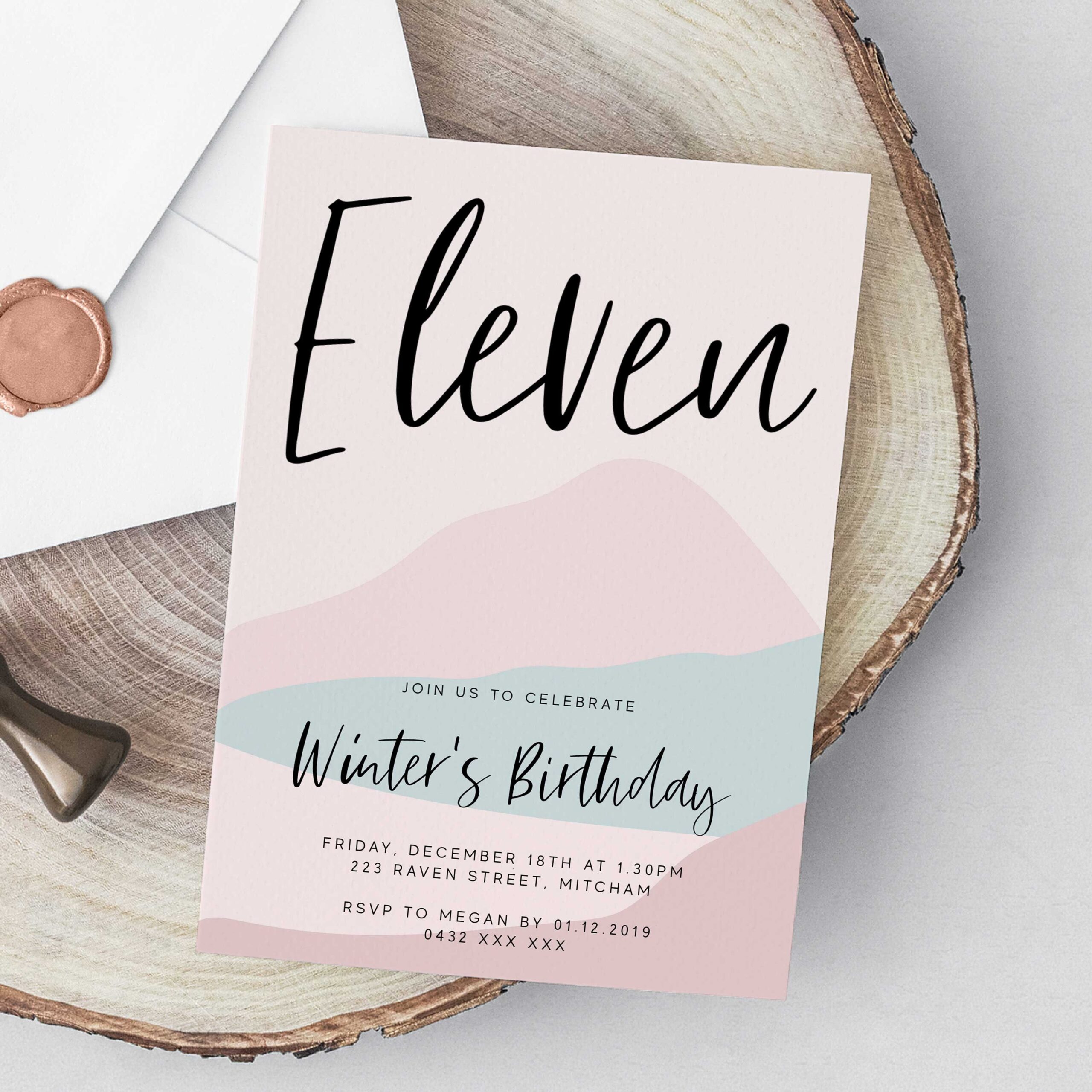 blank 11th birthday invitation templates