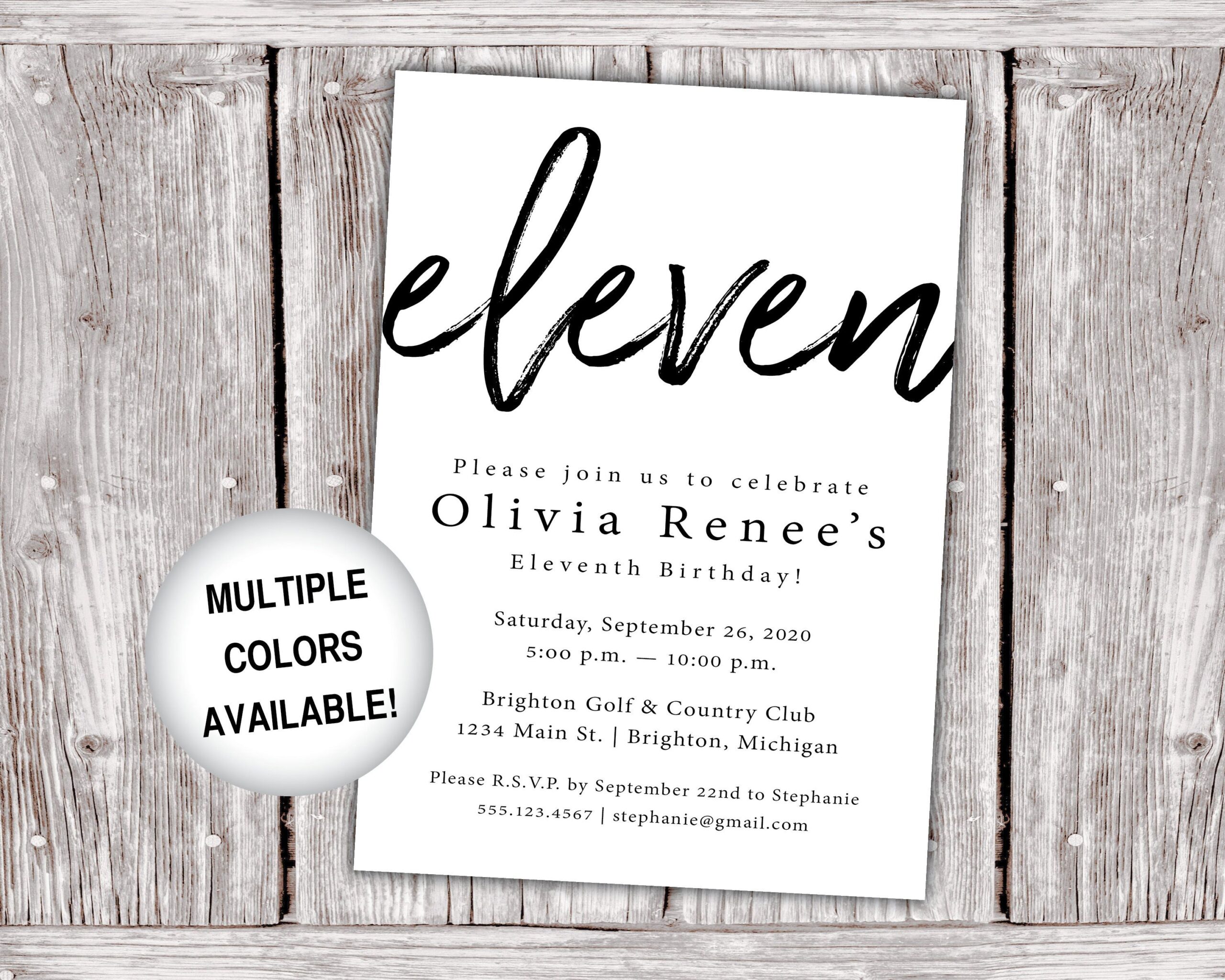 Blank 11Th Birthday Invitation Templates Printable Word Searches