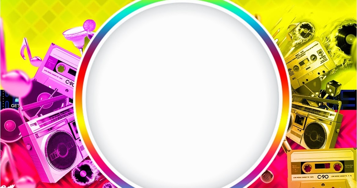 Blank 90S Party Invitation Template