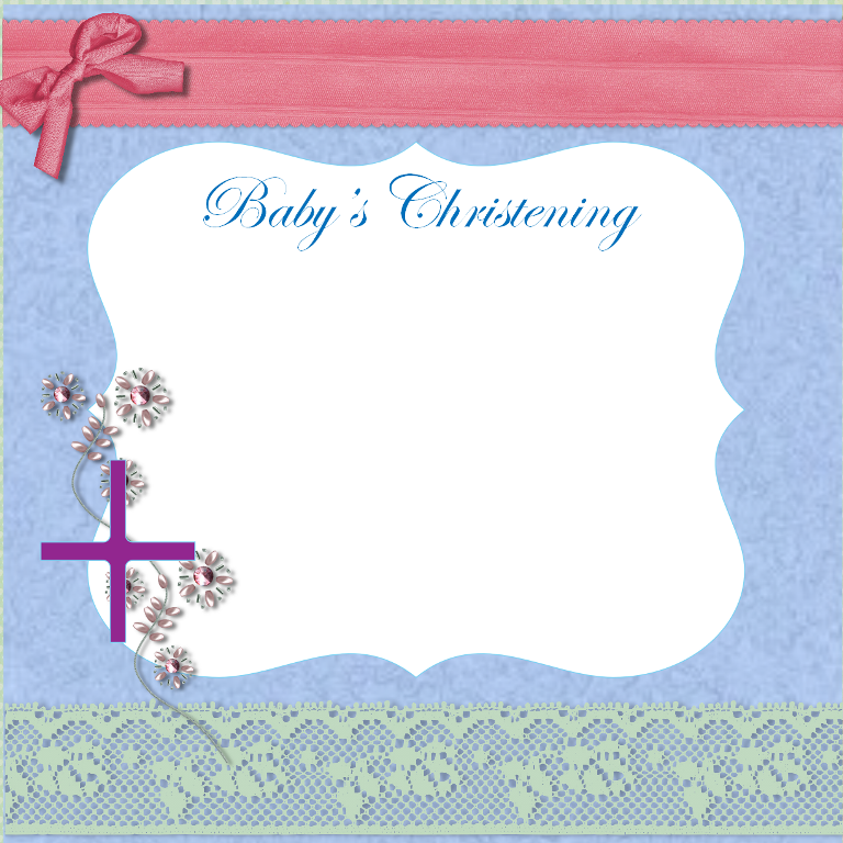 Blank Baptism Invitations Template