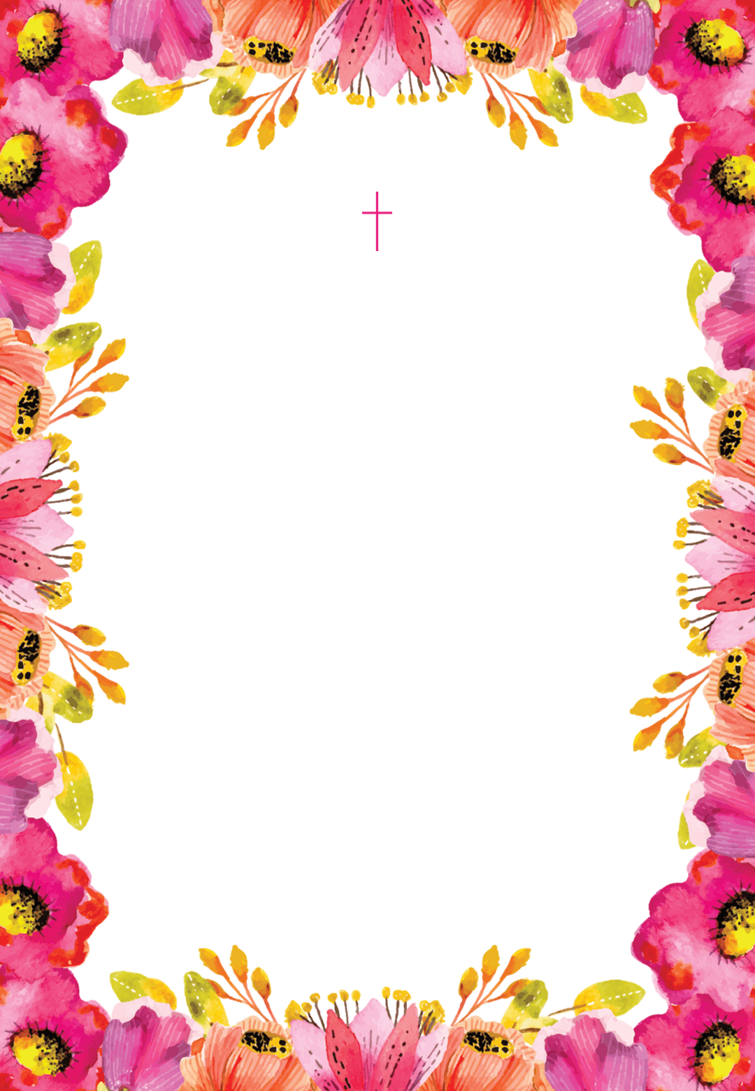 Blank Baptism Invitations Template