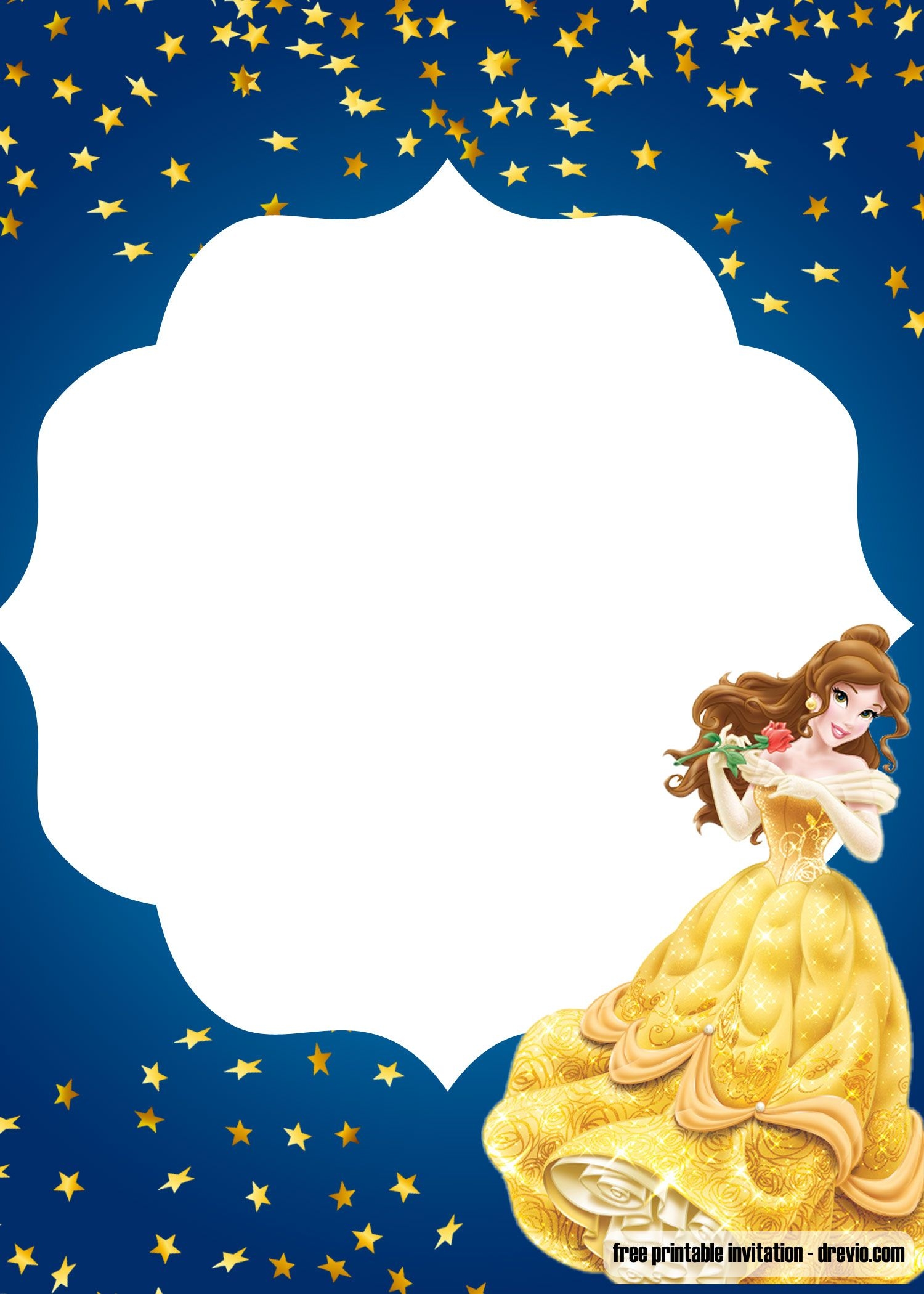 Blank Beauty And The Beast Invitation Template Printable Word Searches