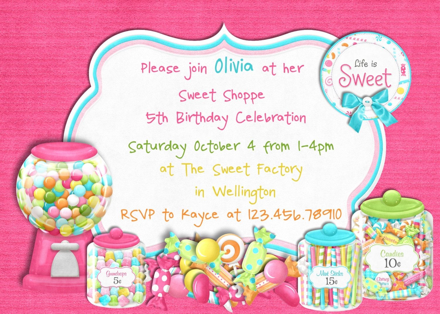 Blank Candy Invitation Template Printable Word Searches