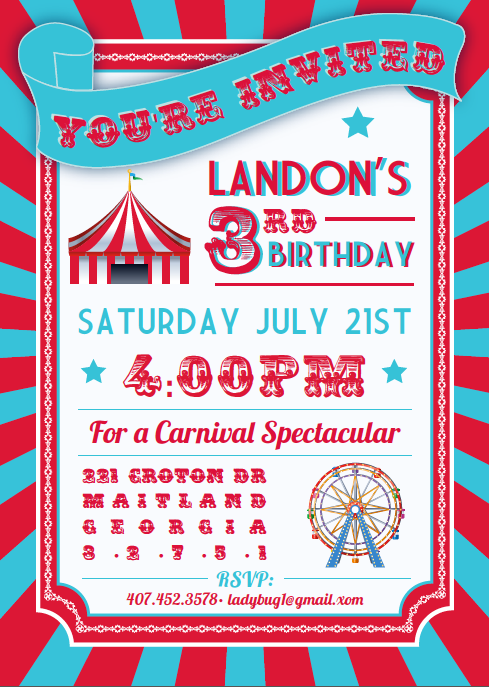 Blank Carnival Invitation
