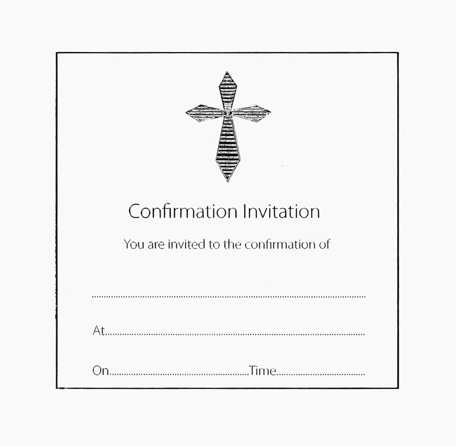 Blank Confirmation Invitations Templates Free