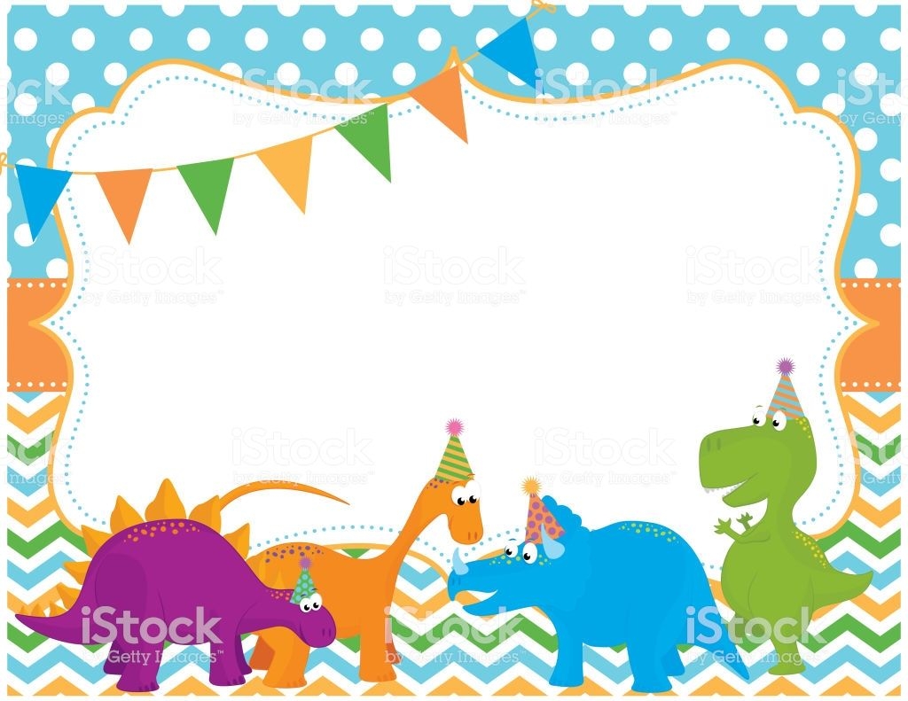 Blank Dinosaur Birthday Invitation Template Printable Word Searches