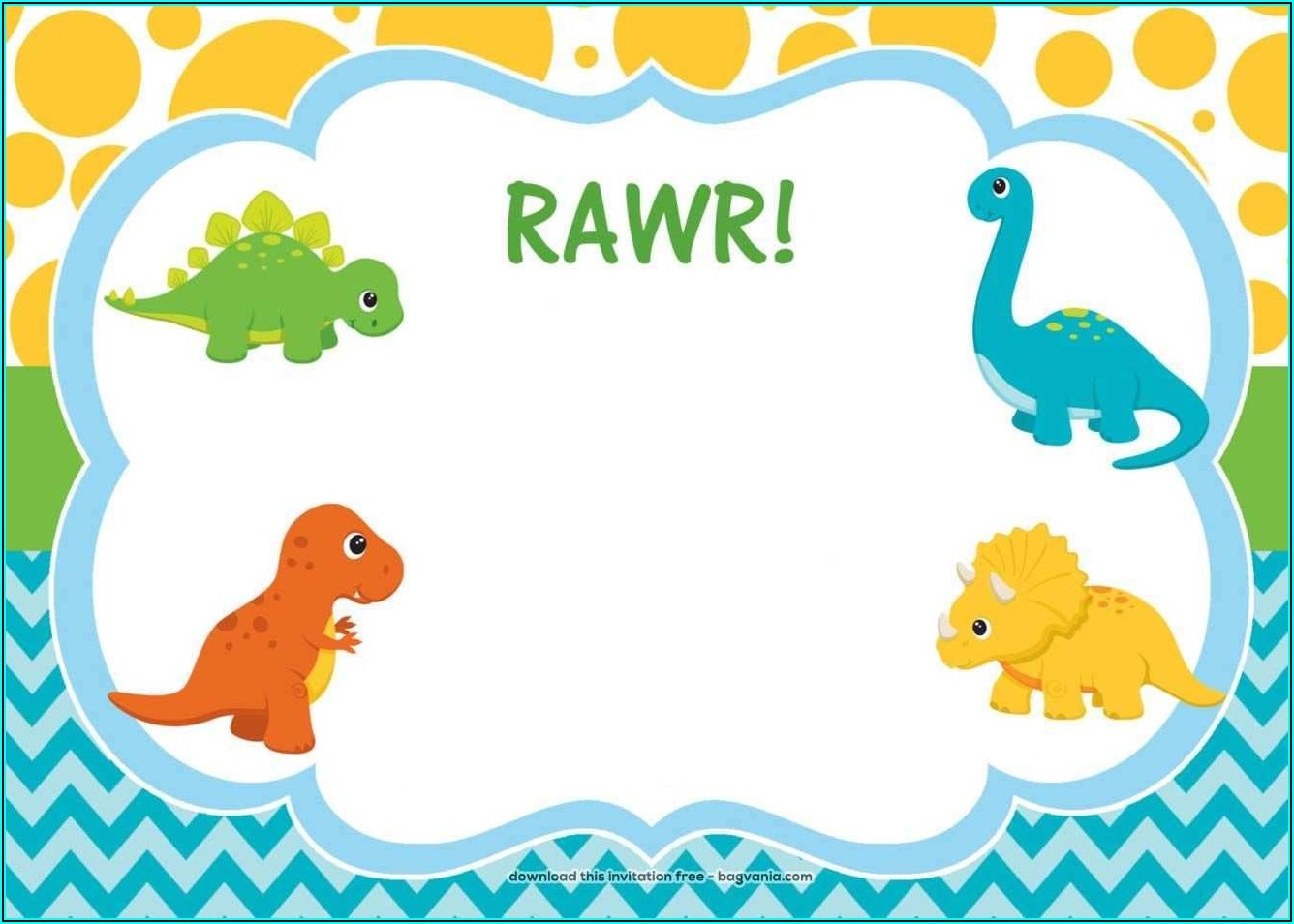 Blank Dinosaur Birthday Invitation Template Template 2 Resume 