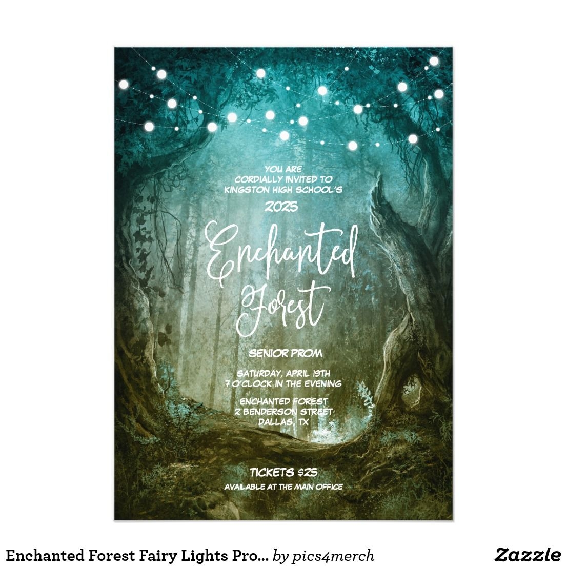 blank enchanted forest invitation template