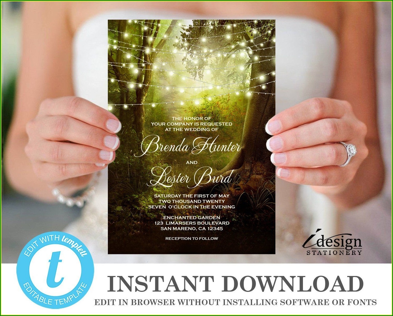 Blank Enchanted Forest Invitation Template Invitations Resume Examples
