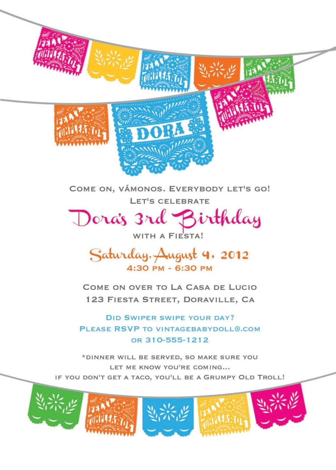 Blank Fiesta Invitation Template Printable Word Searches