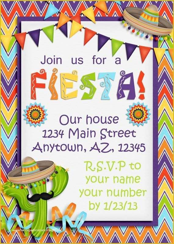 Blank Fiesta Invitation Template