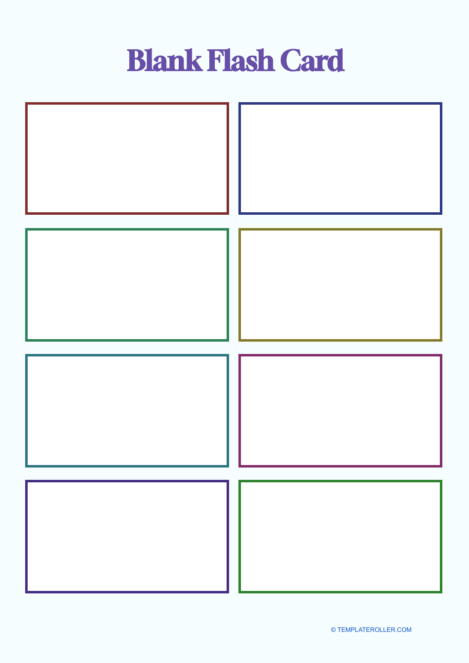 printable blank flash card template