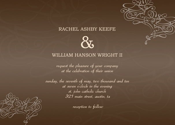 Blank Formal Invitation Template